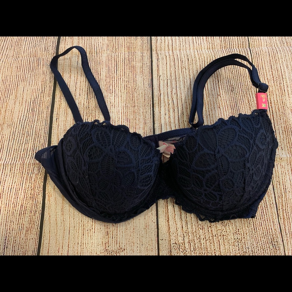 Pink push up bra